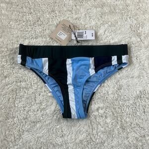 Mei Lange New York striped swim bikini bottoms , size small NWT